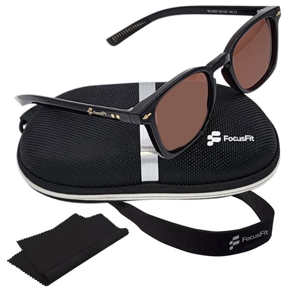 FocusFit Ultra-Light Wayfarer UV350 Protection Sunglasses 6020PL-BR