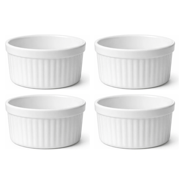 4 Pack - Ceramic Souffles Bowl