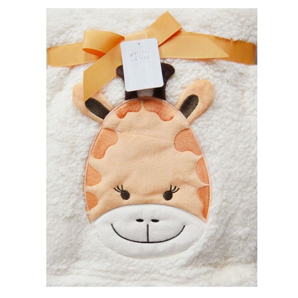 Infants Fleece Receiver - "Orange Giraffe