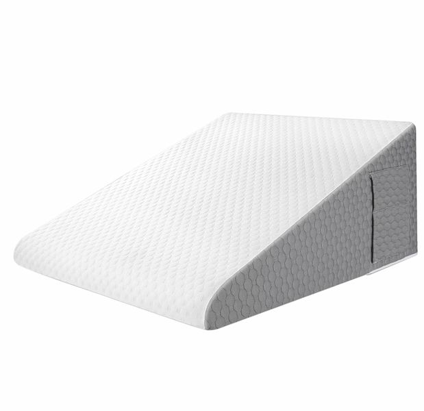 Wedge Pillow for Sleeping,12 Inch Bed Wedge for Headboard Triangle Pillow