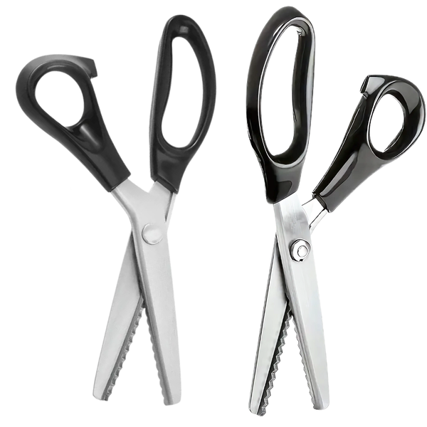 Bestby - 5mm Serrated &amp; 7mm Round Zigzag Pinking Shear Scissors (Set of 2)