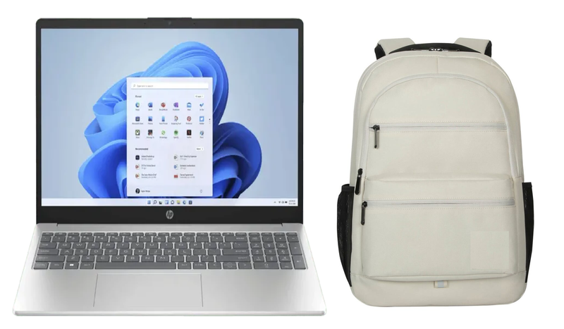 HP 15 Core Ultra 7 64GB RAM/1TB SSD Multitasking Laptop + Tan Backpack