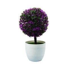 Artficial Pot Plant - Purple Flowers - 20cm