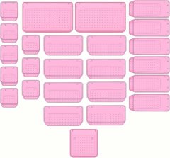 Sulfar 25pcs Drawer Dividers Makeup Storage Set PINK