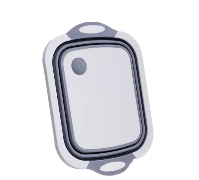 3 in 1 Multi-Functional Collapsible Silicone Cutting Board Washing Basket