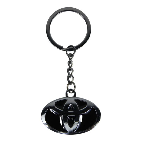 Toyota Silver Black Key Chain