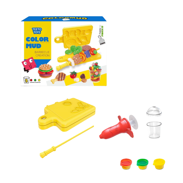 BBQ Play Dough Set with Moulds &amp; Tools - Craft Set - Toys for Kids