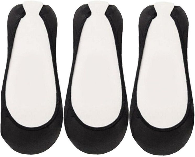 3 pairs Women's Slingback Liner Socks Low Cut Black