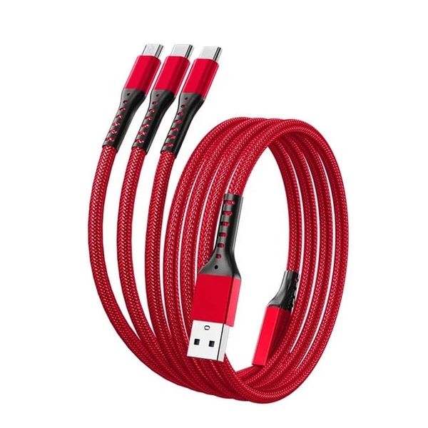 CellPhone Charger 3 In1 Micro USB Type C 66W Compatible iPhone Xiaomi etc