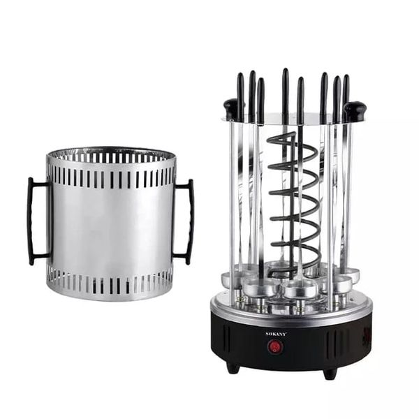 Electric Automatic Rotating Skewer Smokeless BBQ Grill Machine
