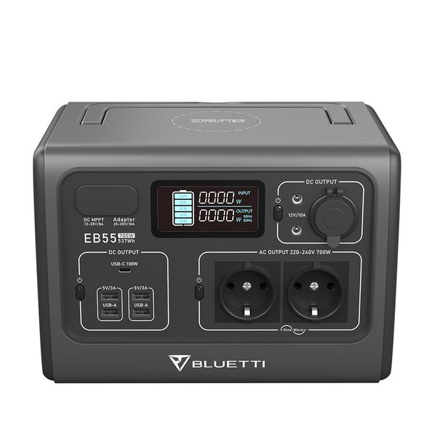 Bluetti Portable Power Station LiFePO4 | 700W 537Wh - EB55