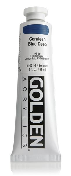 Golden Heavy Body Acrylic Paint - Cerulean Blue Deep
