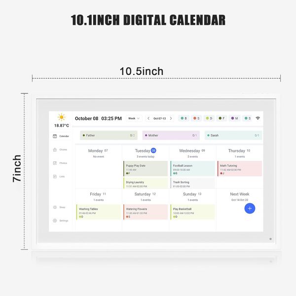 10.1" Digital Calendar, Meal Planner, electronic photo album,to Do List