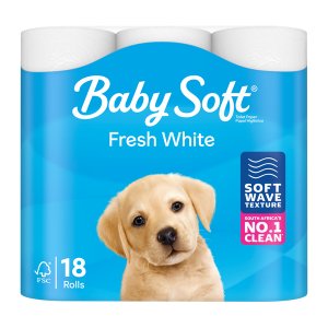 Baby Soft Fresh White 2 Ply Toilet Paper - Pack of 18