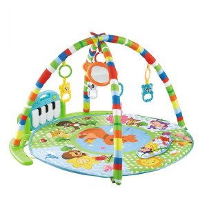 Baby Play Gym Mat Multifunction Piano Fitness Rack - Pink