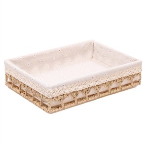 Rattan Storage Baskets Woven Basket,Khaki