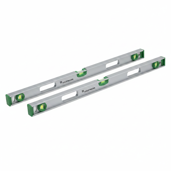 Kaufmann Aluminium Spirit Level 1000mm with 3 Vials - 2 Pack