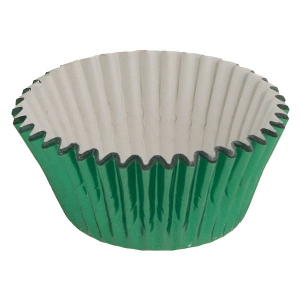 Regent Cake Cups Green Foil 50 Pack - (50 x 32.5mm)