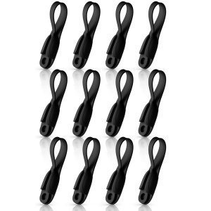 12Pcs Cord Bundlers Cord Organizer for Appliances, Holder Black
