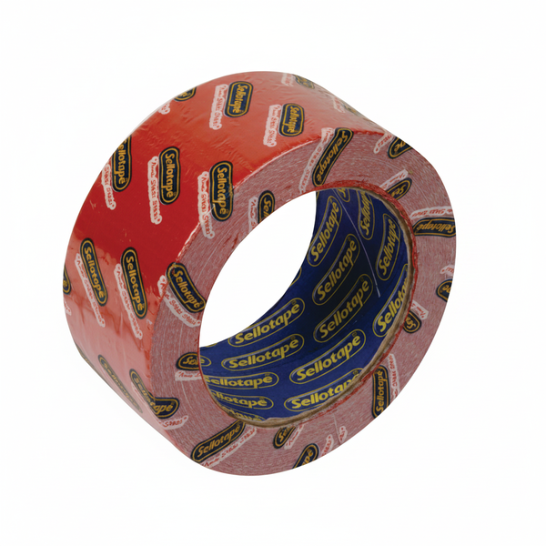 Sellotape Red Duct Tape 48mm x 25m - Strong, Waterproof, Easy Tear