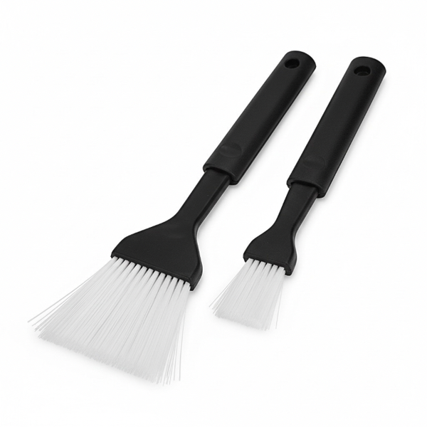 2 Unit BBQ Braai Basting Brushes - Black