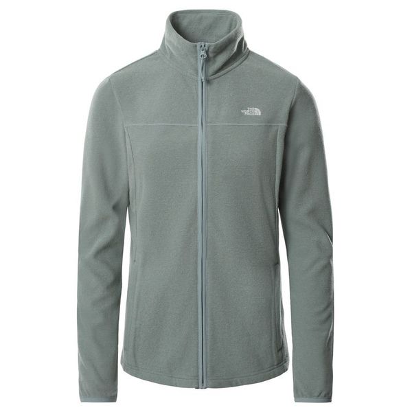 The North Face Women's Homesafe Full Zip Fleece Top - Silver Blue Stripe