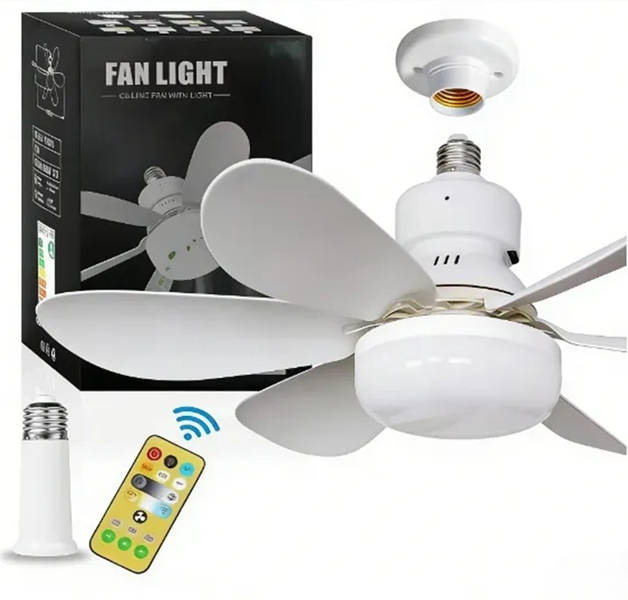 E27 LED 30W Mute Ceiling Fan Light - 2-in-1 Lighting &amp; Cooling Solution