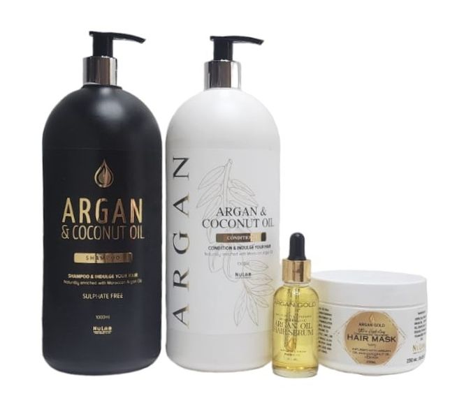 Argan Oil Sulfate Free Shampoo, Conditioner, Hair Growth Serum &amp; Hair Mask
