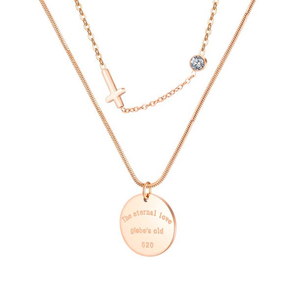 Ladies Circle Eternal Love Pendant Necklace - NL-GX1620