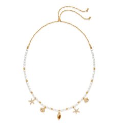 ZELTRYN Shell Starfish Necklace Ocean Wind