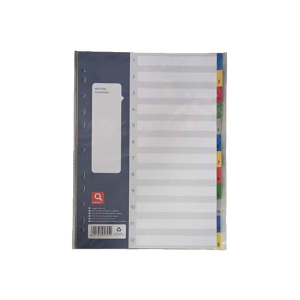 A4 Printed Dividers - Numbered 1-12