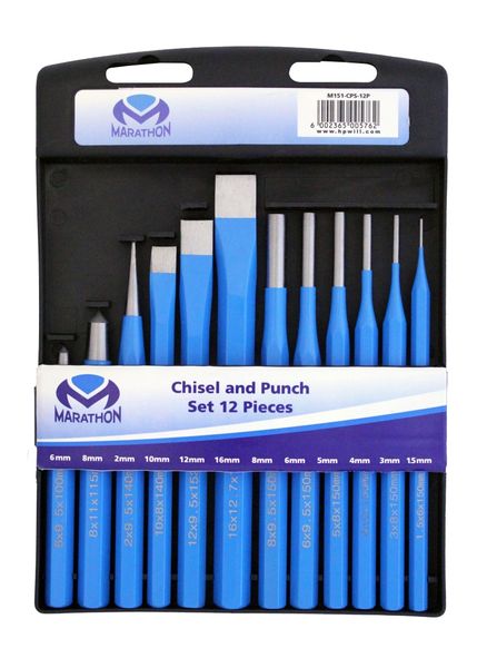 Marathon 12 Piece Chisel &amp; Punch Set (2-16mm)