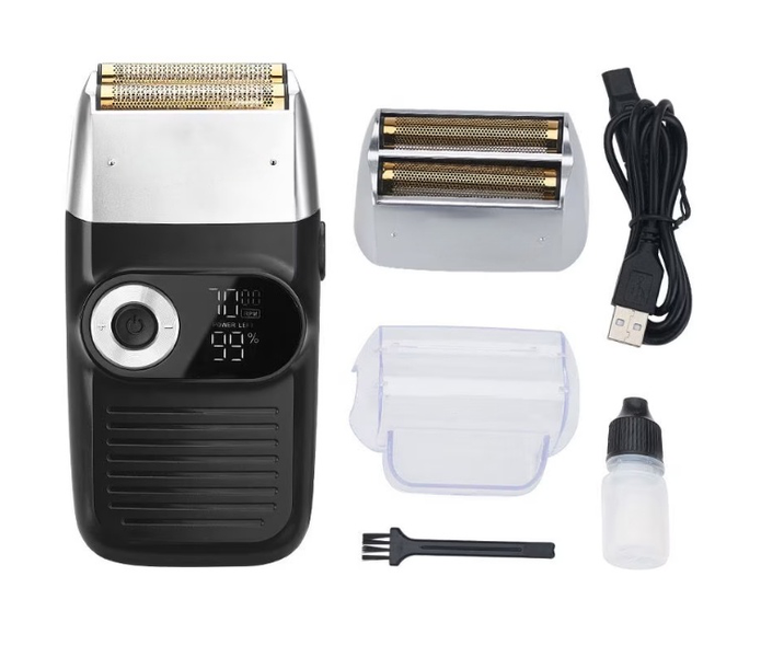 Professional Electric Shaver, Titanium-Coated Blade, 3-Speed Adjustment