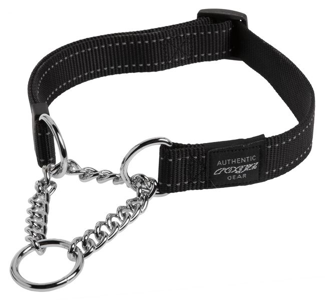 Rogz - Obedience Half-Check Dog Collar Lumberjack Black