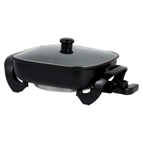 Platinum 5L Electric Frypan Non-stick Tempered Glass Lid wok 1500W SA Plug