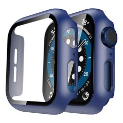 Meraki Hard Case and Glass Screen Protector for Apple Watch - 38mm Navy