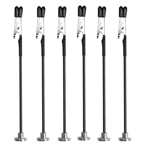 Tool Magnetic Crocodile Clips With Flexible Heads Set of 6 - 12.5cm
