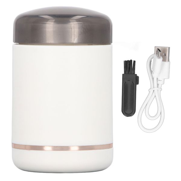 Mini USB Beard Shaver 6000RPM Low Noise White Travel Size