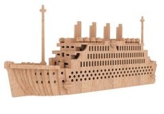 Titanic Ship 3D Puzzle Wooden 3D Model