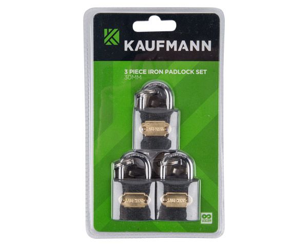 Kaufmann - 3 Piece 30mm Steel Lock Set