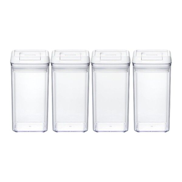 4-Pack 700ml Airtight Food Storage Container Set - Transparent