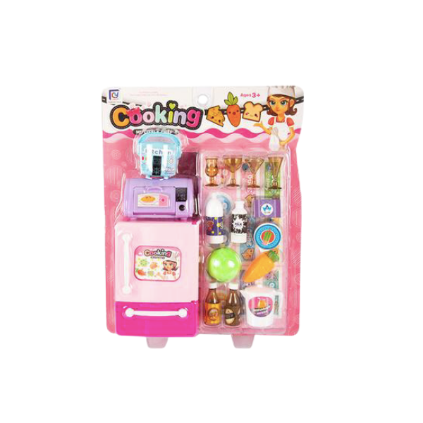 Cooking- Fashion Doll Fridge &amp; Groceries Set x1