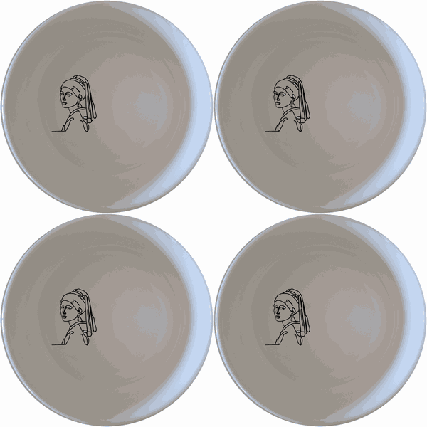 Girl Pearl Earring Bowl Set of 4 - Range 1