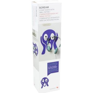 Hooklys / Scream, Gaderobehaken mit Wandtattoo / Coat Hook