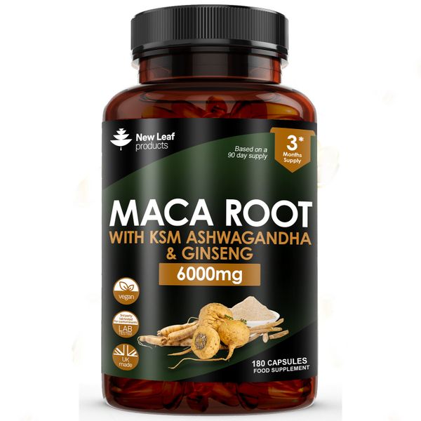 Maca Root with Ashwagandha High Strength 3 Month Supply - Wellness, Herbal