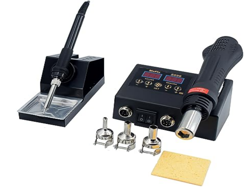 Portable 2 in 1 Soldering Iron SMD Hot Air Rework Station. Mobomart MM-852
