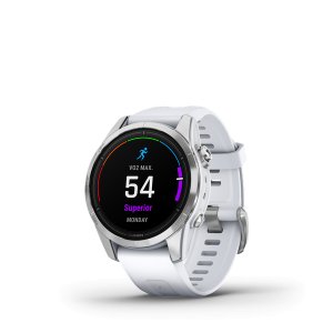Garmin epix Pro (Gen 2) 42 mm - Silver Stainless Steel with whitestone band