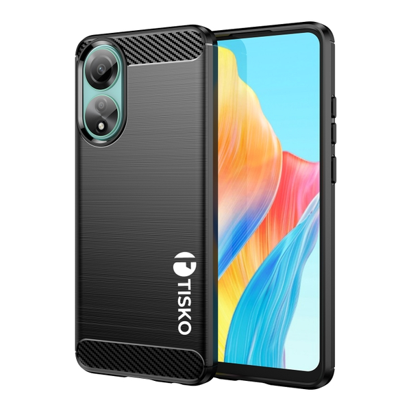 TISKO Silicon Protection Cover Case Compatible with OPPO A78 5G - Black