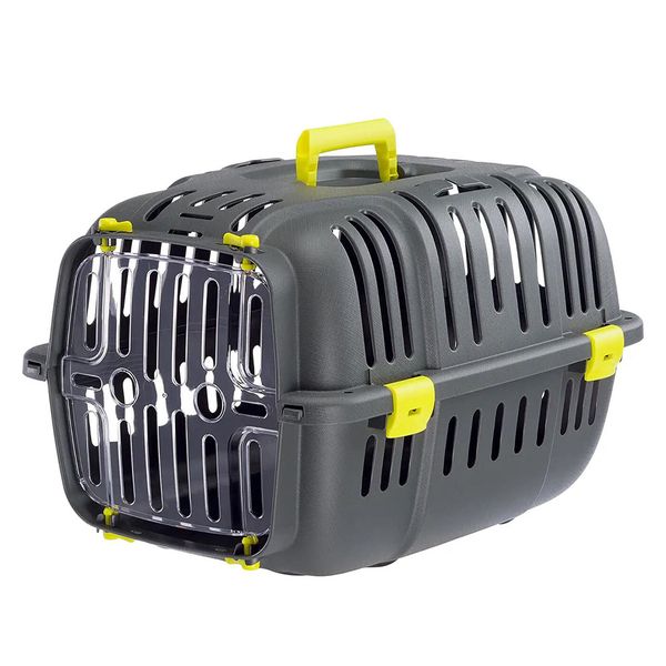 Ferplast Jet 10 Pet Carrier - Compact&amp;Stylish Yellow Travel Crate for Pets