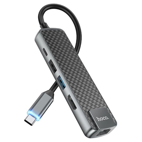 Hoco 5 In 1 USB-C To Multimedia Adapter - HB23